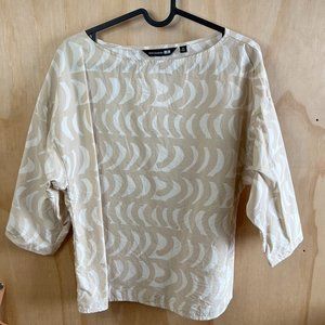 Marimekko X Uniqlo 3/4 Sleeve Blouse XS